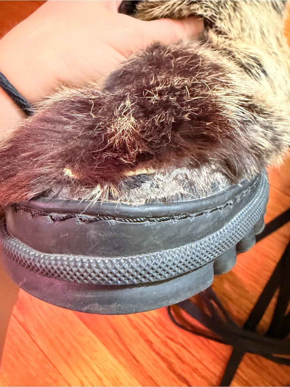 Bebe Rabbit Fur Women's Winter Boots - Brown